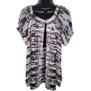 Unity World Wear boho peasant top shirt 1x